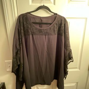 Black blouse with lace